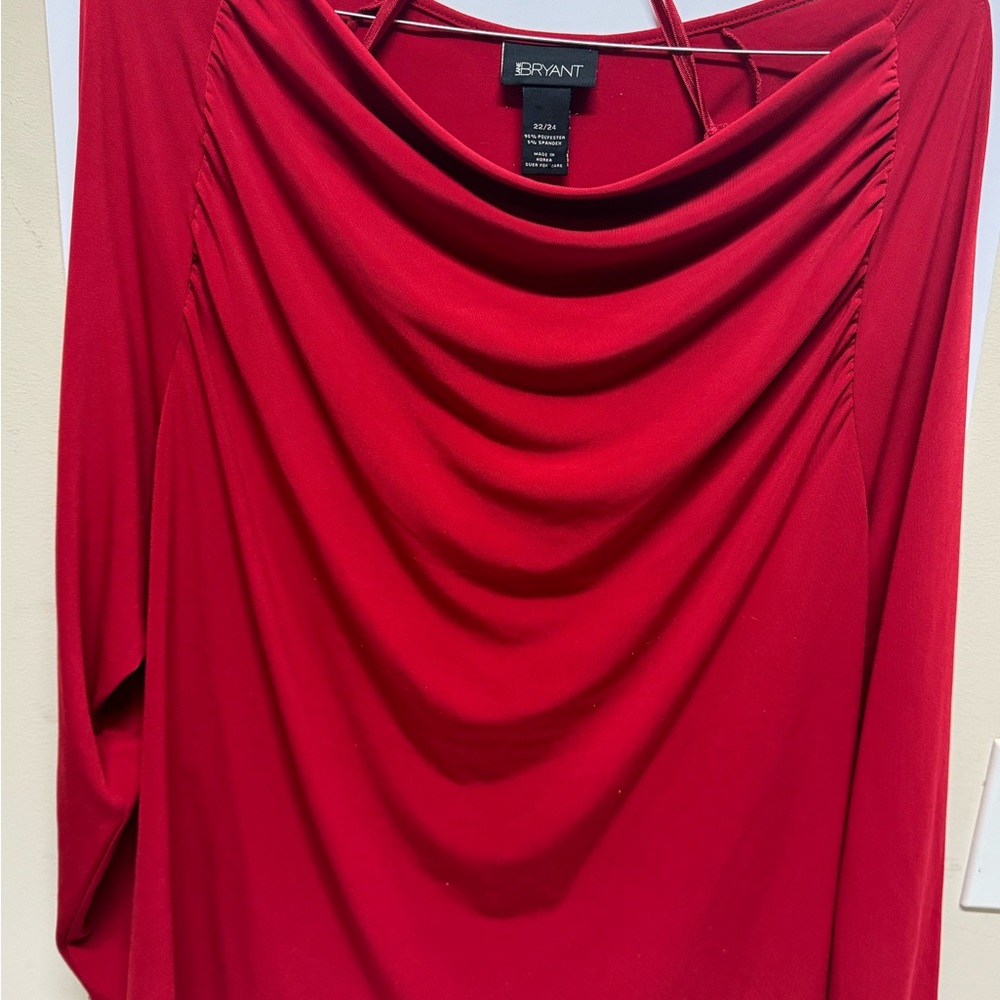 Lane Bryant Red Draped Top